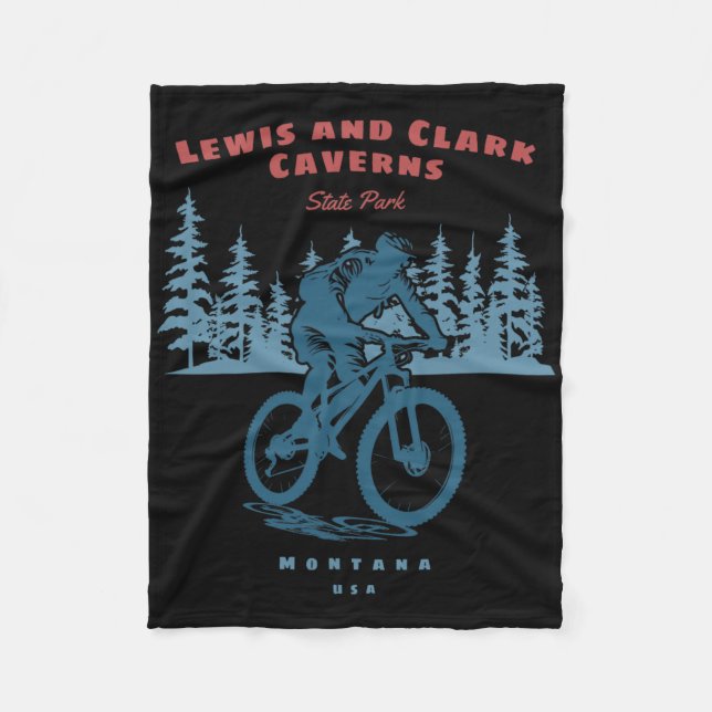 Lewis And Clark Caverns State Park Mountain Bike B Fleecedecke (Vorderseite)