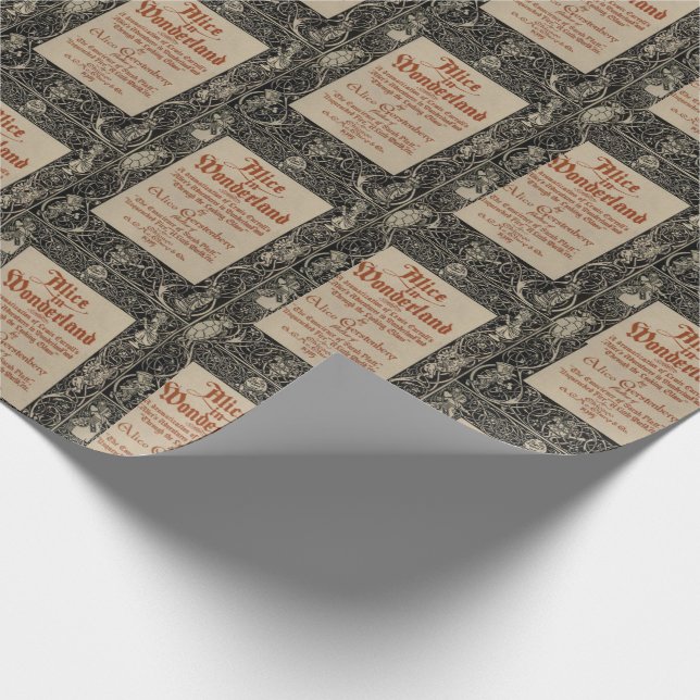 Lewis Carroll-Alice im Wunderland Geschenkpapier (Ecke)