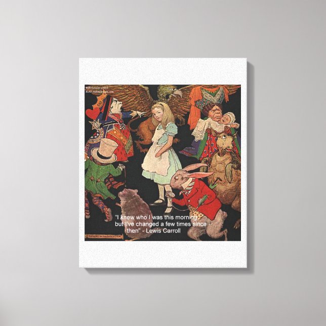 Lewis Carroll & Change of Mind Canvas Print Leinwanddruck (Vorderseite)