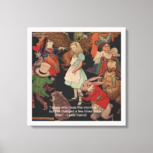 Lewis Carroll & Change of Mind Canvas Print Leinwanddruck (Vorderseite)