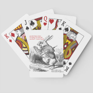 Lewis Carroll - Glass Illustration & Quote Spielkarten