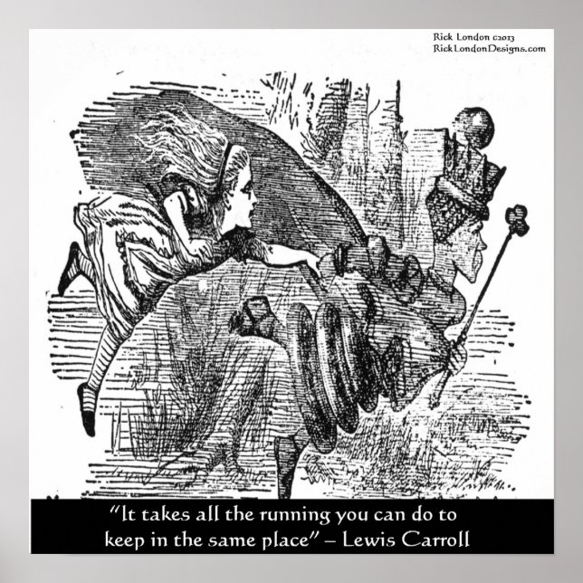 Lewis Carroll Graphic & Famous Quote Poster (Vorne)