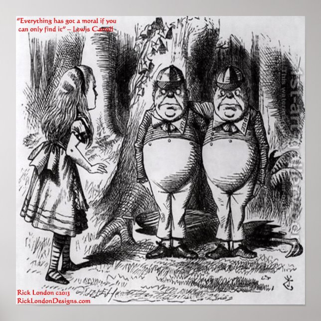 Lewis Carroll Graphic & Famous Quote Poster (Vorne)