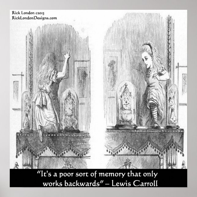 Lewis Carroll Graphic & Famous Quote Poster (Vorne)