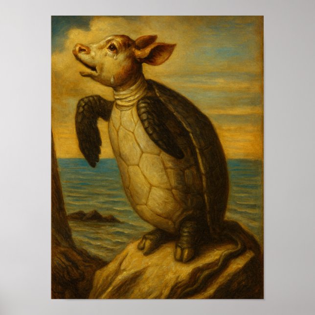 Lewis Carroll Mock Turtle Character Poster (Vorne)