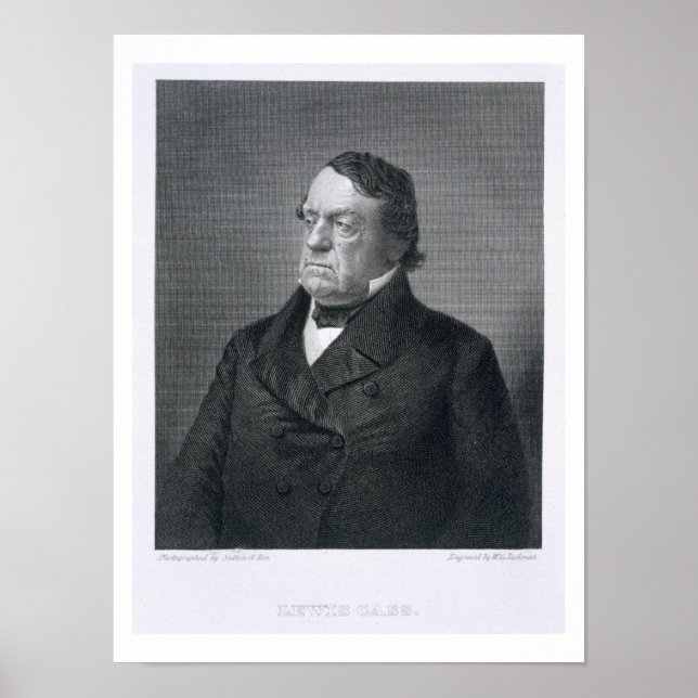 Lewis Cass, eingraviert von William G. Jackman (fl Poster (Vorne)