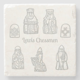 Lewis Chessmen in the Frontline Steinuntersetzer