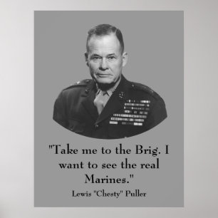 Lewis "Chesty" Puller — Kriegsheld Poster