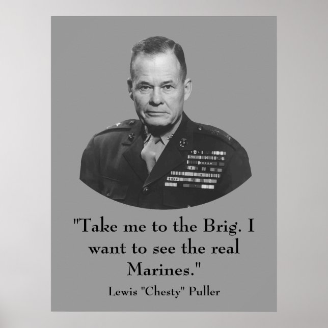 Lewis "Chesty" Puller — Kriegsheld Poster (Vorne)