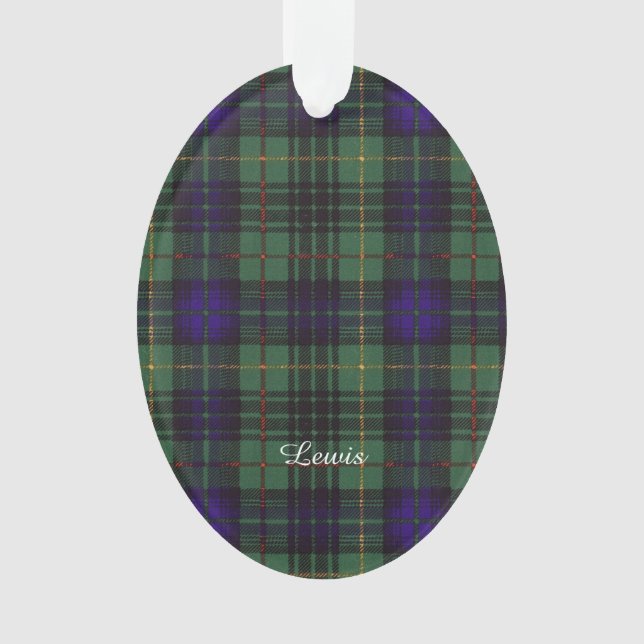 Lewis-Clan karierter schottischer Kilt Tartan Ornament (Vorderseite)