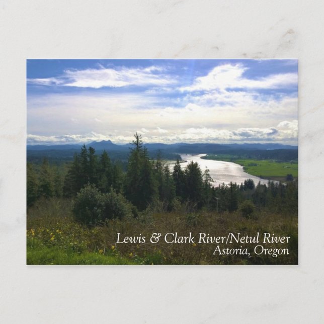 Lewis & Clark River, OR Postkarte (Vorderseite)