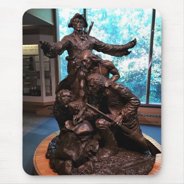Lewis & Clark Statue, Fort Clatsop, Oregon Mousepad (Vorne)