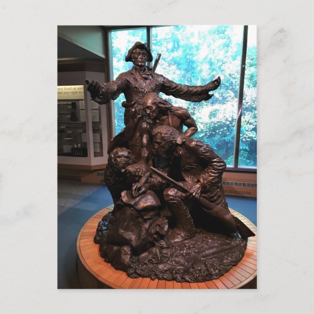 Lewis & Clark Statue, Fort Clatsop, Oregon Postkarte (Vorderseite)
