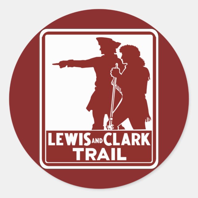 Lewis & Clark, Traffic Guide Sign, USA Aufkleber (Vorderseite)