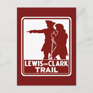 Lewis & Clark, Traffic Guide Sign, USA Postkarte