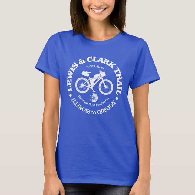 Lewis & Clark Trail (Radfahren) T-Shirt (Vorderseite)