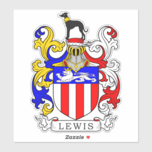 Lewis Familienwappen Aufkleber
