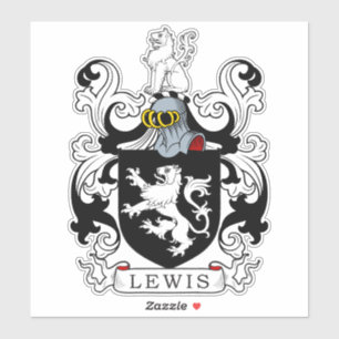 Lewis Familienwappen Aufkleber
