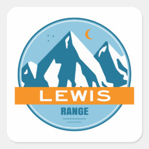 Lewis-Gebirgskette Quadratischer Aufkleber
