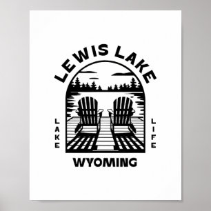 Lewis Lake Wyoming Outdoor Vintage 2  Poster