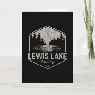 Lewis Lake Wyoming Outdoors Vintage 3 Karte