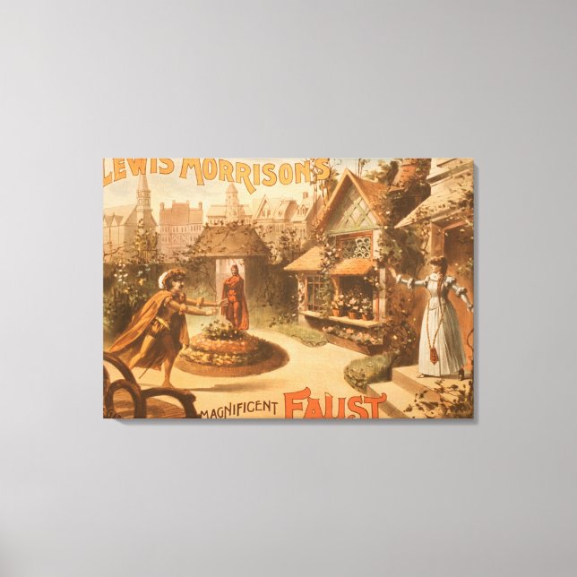 Lewis Morrisons prächtiges Fausttheater Leinwanddruck (Vorderseite)