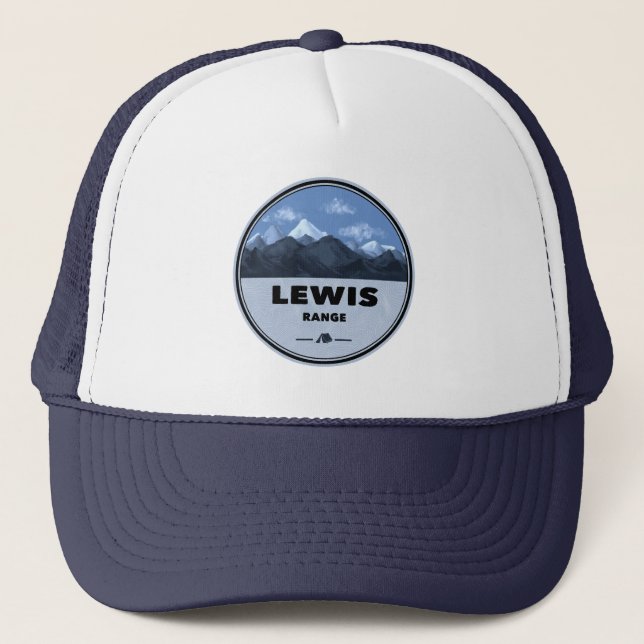 Lewis Mountain Range Camping Truckerkappe (Vorderseite)