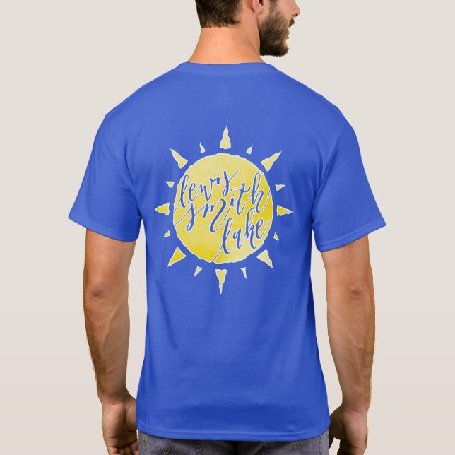 Lewis Smith Lago Sunshine Calligraphy Doppelseitig T-Shirt (Rückseite)