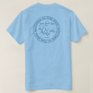 Lewis Smith Lake Doppelseitige Karte T-Shirt