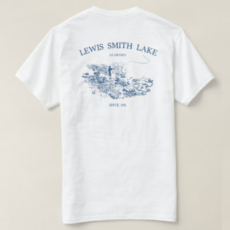 Lewis Smith Lake Fishing Sketch T-Shirt