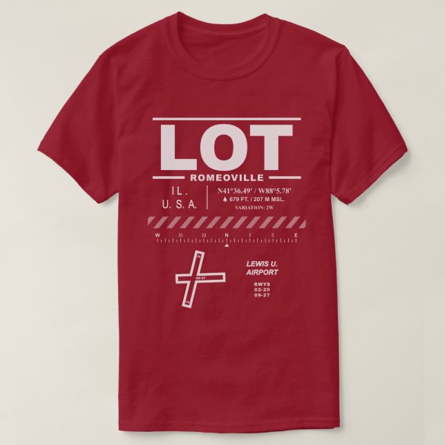 Lewis U. Airport LOT T - Shirt (Design vorne)