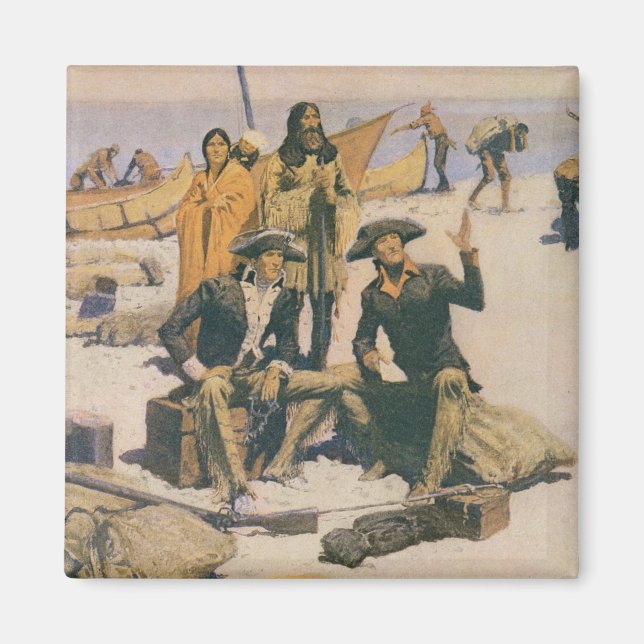 Lewis und Clark am Columbia River Magnet (Vorne)