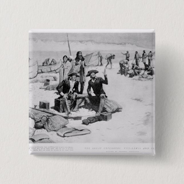 Lewis und Clark am Mund der Kolumbiens Button (Vorderseite)
