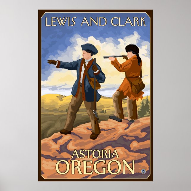 Lewis und Clark - Astoria, Oregon Poster (Vorne)