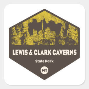 Lewis und Clark Caverns Staat Park Montana Quadratischer Aufkleber