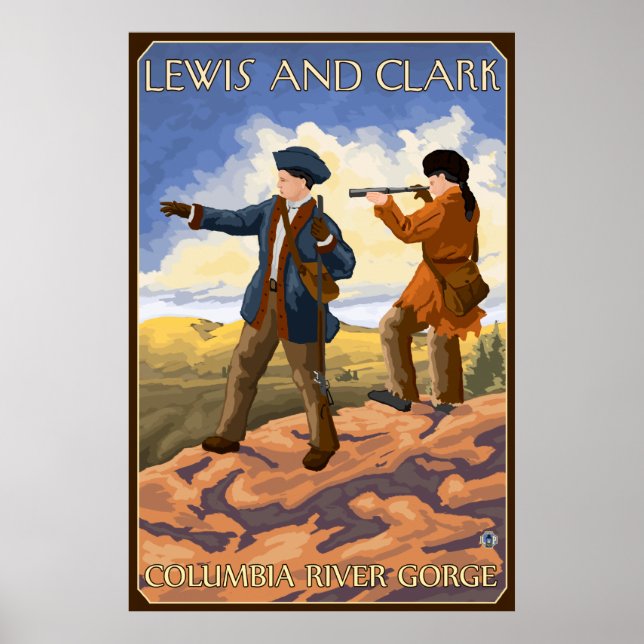 Lewis und Clark - Columbia River Gorge, Oregon Poster (Vorne)