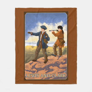 Lewis und Clark, die den Westen erforschen Fleecedecke