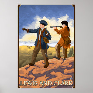 Lewis und Clark Erforschen des Westens Poster