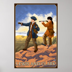 Lewis und Clark Erforschen des Westens Poster