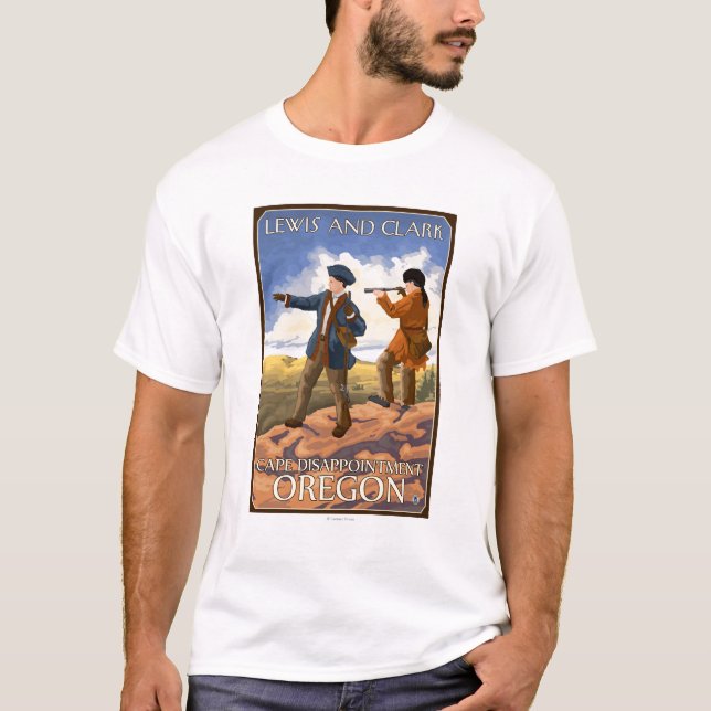 Lewis und Clark - Kap-Enttäuschung, Oregon T-Shirt (Vorderseite)