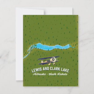 Lewis und Clark Lake Map Poster.