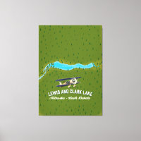 Lewis und Clark Lake Map Poster.