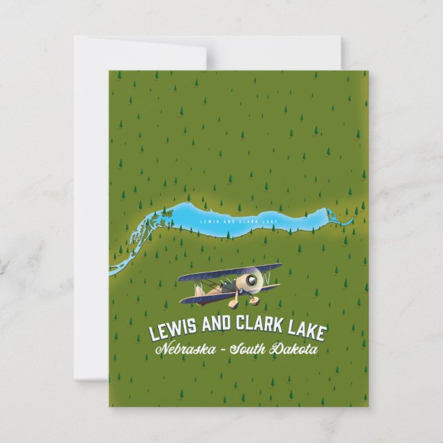 Lewis-und-Clark-See-Kartenposter. (Vorderseite)