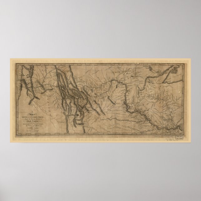 Lewis und Clark Track Map Poster (Vorne)