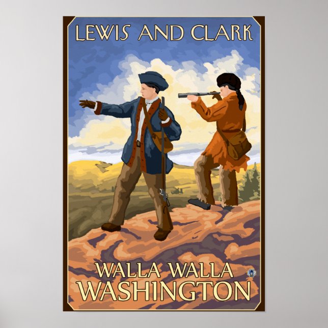 Lewis und Clark - Walla Walla, Washington Poster (Vorne)