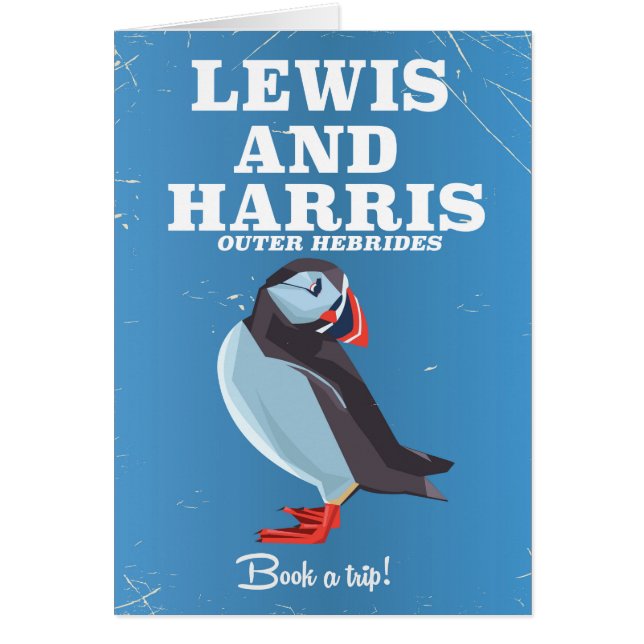Lewis und Harris Scotland Puffin Reiseplakat (Vorne)