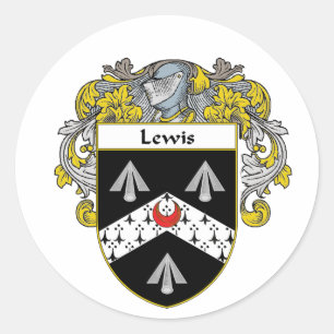 Lewis-Wappen (überzogen) Runder Aufkleber