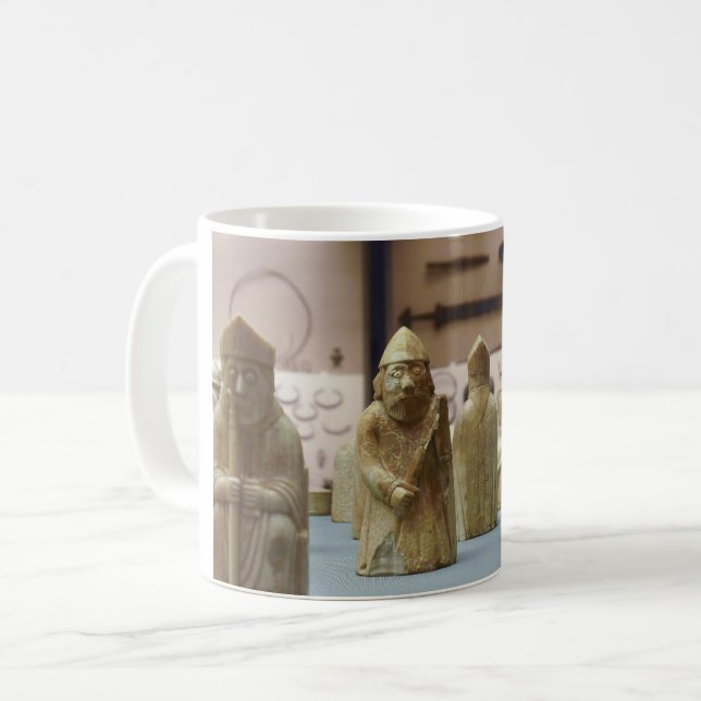 Lewischessmen-Kaffee-Tasse Tasse (Vorderseite Links)