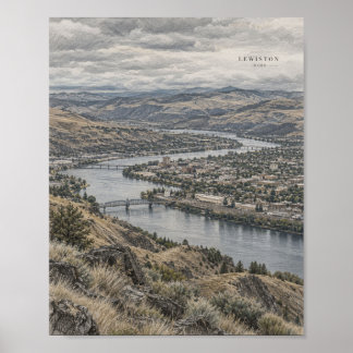 Lewiston Idaho Fluss Valley Poster