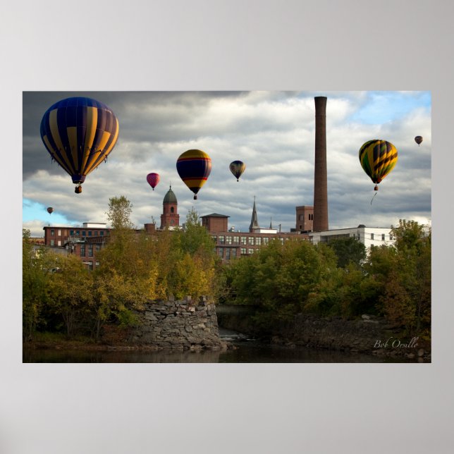 Lewiston Maine Hot Air Balloons Poster (Vorne)